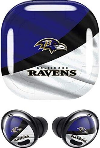 Skinit Decal Audio Skin Compatible with Samsung Galaxy Buds Pro - Officially Licensed NFL Baltimore Ravens Design in Saudi Arabia
