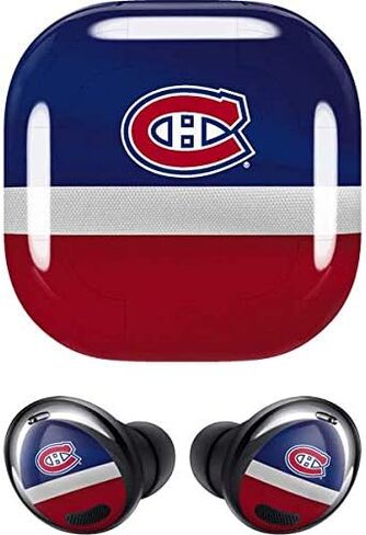 Skinit Decal Audio Skin Compatible with Samsung Galaxy Buds Pro - Officially Licensed NHL Montreal Canadiens Jersey Design in Saudi Arabia