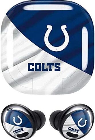 Skinit Decal Audio Skin Compatible with Samsung Galaxy Buds Pro - Officially Licensed NFL Indianapolis Colts Design in Saudi Arabia