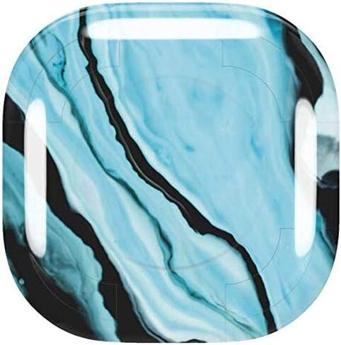 Skinit Decal Audio Skin Compatible with Samsung Galaxy Buds Pro Originally Designed Aqua Blue Marble Ink Design in Saudi Arabia