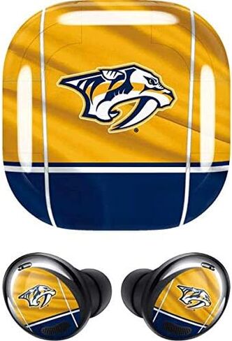 Skinit Decal Audio Skin Compatible with Samsung Galaxy Buds Pro - Officially Licensed NHL Nashville Predators Jersey Design in Saudi Arabia