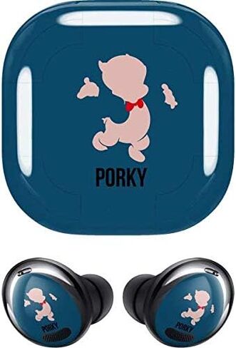 Skinit Decal Audio Skin Compatible with Samsung Galaxy Buds Pro - Officially Licensed Warner Bros Porky Pig Identity Design in Saudi Arabia