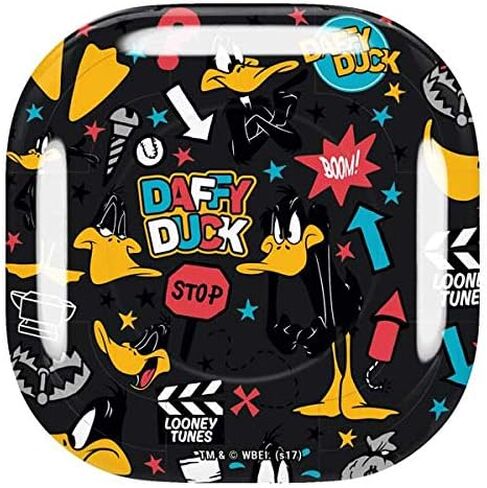 ملصق صوتي من Skinit متوافق مع Samsung Galaxy Buds Pro - تصميم بقع Daffy Duck مرخص رسميًا من Warner Bros in Saudi Arabia