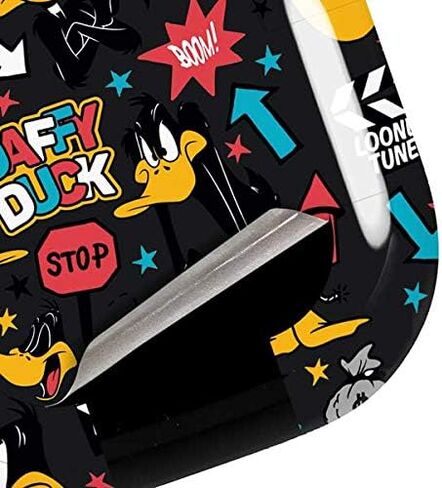 ملصق صوتي من Skinit متوافق مع Samsung Galaxy Buds Pro - تصميم بقع Daffy Duck مرخص رسميًا من Warner Bros in Saudi Arabia