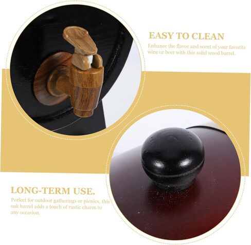 PRETYZOOM Real Wood Wine Barrel Dispenser Whiskey Beer Dispenser Wine Aging Home Bar in Saudi Arabia