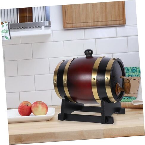 PRETYZOOM Real Wood Wine Barrel Dispenser Whiskey Beer Dispenser Wine Aging Home Bar in Saudi Arabia