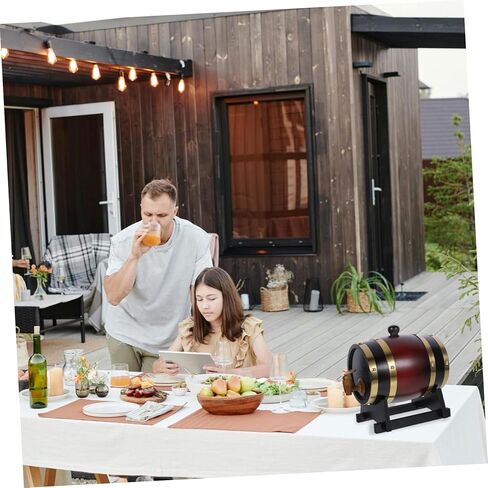 PRETYZOOM Real Wood Wine Barrel Dispenser Whiskey Beer Dispenser Wine Aging Home Bar in Saudi Arabia