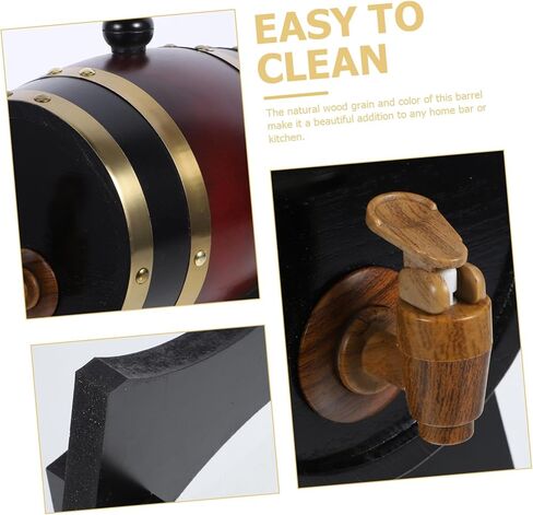 PRETYZOOM Real Wood Wine Barrel Dispenser Whiskey Beer Dispenser Wine Aging Home Bar in Saudi Arabia