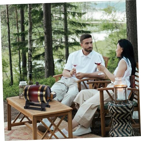 PRETYZOOM Real Wood Wine Barrel Dispenser Whiskey Beer Dispenser Wine Aging Home Bar in Saudi Arabia