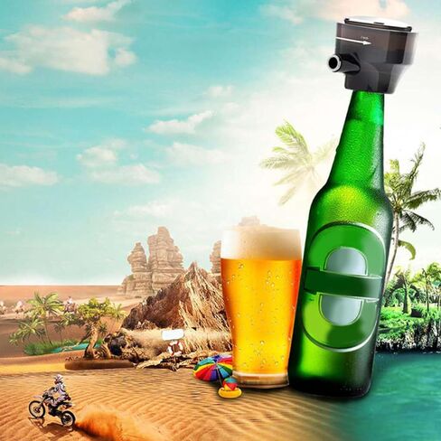 2PCS Beer Server Canned Beer Foamer, Beer Draft Dispenser Beer Foam Machine, Battery Powered One Button Operation Quick Foaming, Portable Beer Foam Machine for Bottled Beer in Saudi Arabia