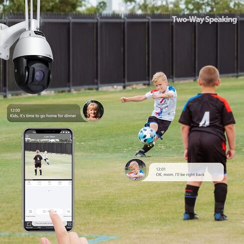 SUNBA 60FPS 5MP Outdoor POE+ PTZ Surveillance Camera, 25X Optical Zoom Auto Tracking, 1000ft Color Night Vision, 2-Way Audio, IP66 Weatherproof, Support TF Card/Web Access(P625 V1, Performance Series) in Kuwait