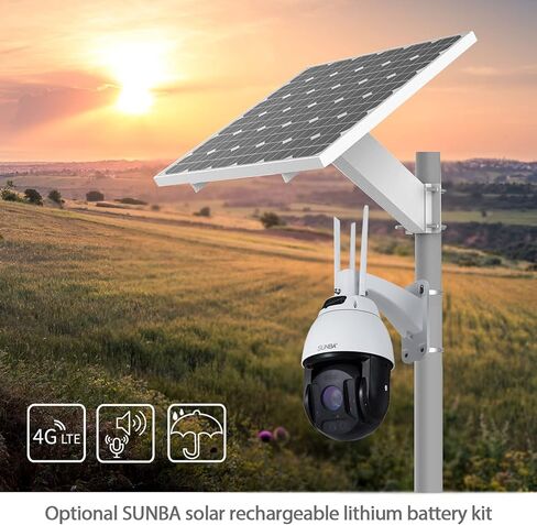 SUNBA 60FPS 5MP Outdoor POE+ PTZ Surveillance Camera, 25X Optical Zoom Auto Tracking, 1000ft Color Night Vision, 2-Way Audio, IP66 Weatherproof, Support TF Card/Web Access(P625 V1, Performance Series) in Kuwait