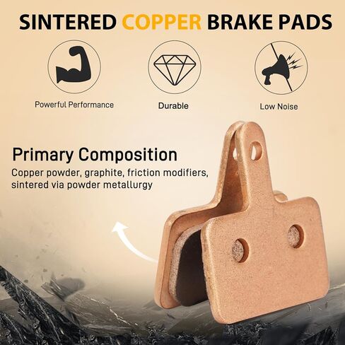 JERBOR Brake Pads for Aventon Pace/Sinch/Soltera/Level/Aventure/Abound, Copper-Based sintered Rear Front Disc Brakes Brake Pad Accessories, Ebike Replacement Replace Part for Aventon in Saudi Arabia