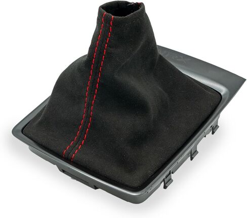 حذاء Billetworkz Premium Shift لدليل Subaru WRX (2015-2021) - مصنوع من مادة الكانتارا الأصلية، خياطة حمراء/سوداء in Kuwait