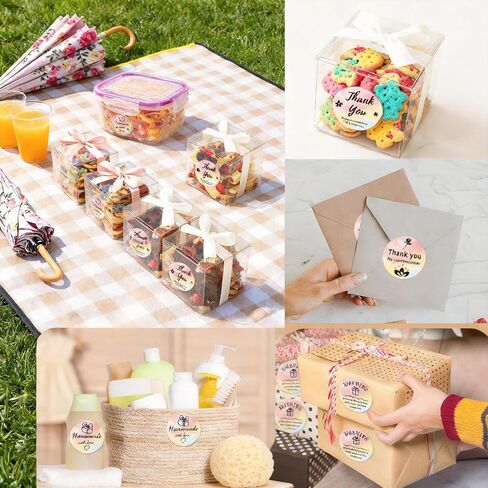 ملصقات حرارية مستديرة مقاس 3 بوصة، ملصقات ملصقات طابعة حرارية لتصميم شعار DIY، ملصقات حرارية ذاتية اللصق متدرجة الألوان المائية لبطاقة الاسم والعناوين وبطاقة الشكر واستخدام الأعمال الصغيرة، 500 قطعة in Kuwait