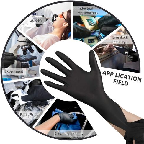 Nitrile Disposable Gloves Pack of 100, Latex Free Safety Working Gloves for Food Handle or Industrial Use in Saudi Arabia
