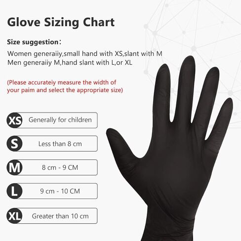 Nitrile Disposable Gloves Pack of 100, Latex Free Safety Working Gloves for Food Handle or Industrial Use in Saudi Arabia
