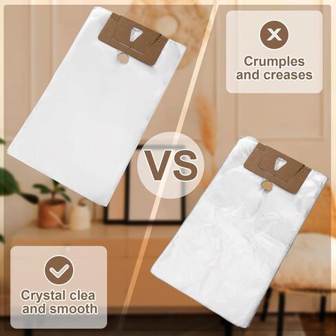 Leinuosen 1000 Pack Plastic Door Knob Hanger Bags Transparent Weatherproof Door Hanging Bags with 1.5-1.75 Hole for Flyers Newspapers Mail Magazine Notices Outdoor Avoid Dirt Protect (6 X 19) in Saudi Arabia