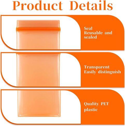 400Pcs 1.2''x 1'' Mini Plastic Baggies, Colored Clear Thick Poly Baggies All Purpose Resealable Storage Bags with Zip Top Lock for Jewelry, Candy, Beads, Bolts, Snack, Travel, Storage in Saudi Arabia