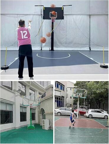 Basketball Rebounder Shot Returner Outdoor Return Net Attachment Large Hoop for BackCourt Trainer for Shooting Easy Assembly in Saudi Arabia