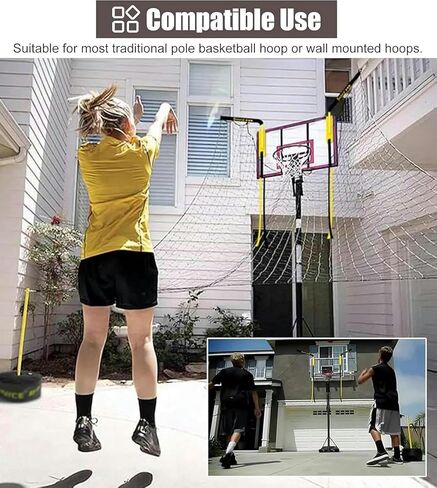 Basketball Rebounder Shot Returner Outdoor Return Net Attachment Large Hoop for BackCourt Trainer for Shooting Easy Assembly in Saudi Arabia