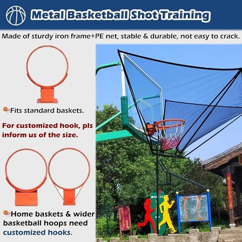 Basketball Rebounder Shot Returner Hanging Shooting Trainer Rotating Easy Setup Parks School Return for Youth Adult Hoop Ball Net in Saudi Arabia