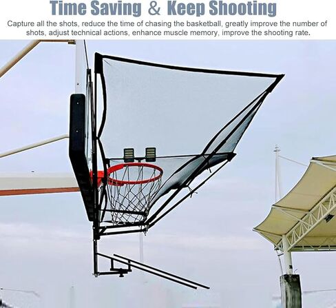 Wall Mounted Basketball Hoop Rebounder Return Attachment Shot Returner Shooting Trainer for Indoor Outdoor Return/Basketball in Saudi Arabia