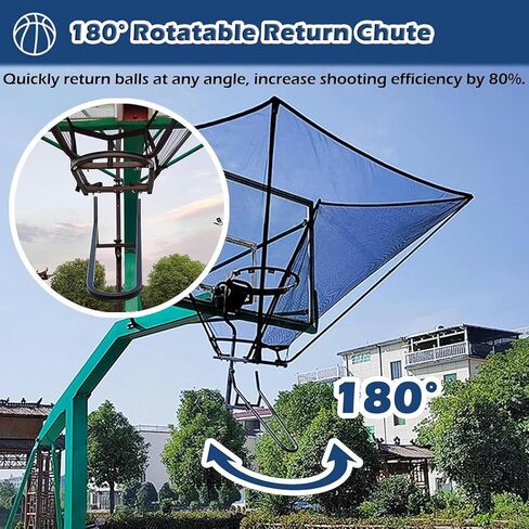 Basketball Rebounder Shot Returner Ball for Hoop with Wheels Net Return with Chute for Parks School Home in Saudi Arabia