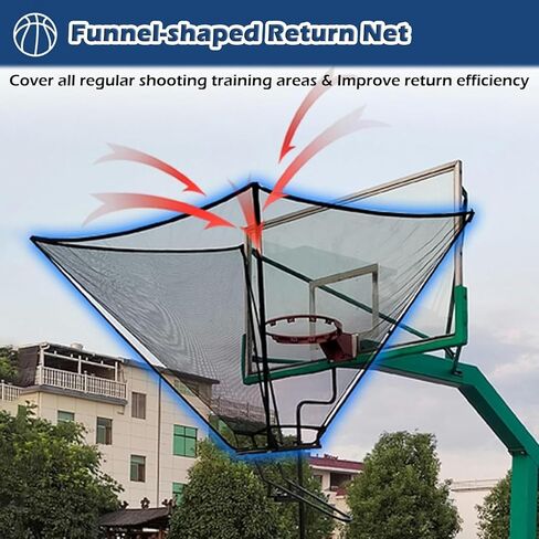 Basketball Rebounder Shot Returner Ball for Hoop with Wheels Net Return with Chute for Parks School Home in Saudi Arabia