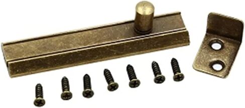 Slide Latch,Gate Bolt Lock,Bolt Sliding Door Lock, Brass Doors Slide Latch Lock Bolt Latch Barrel Home Gate Safety Hardware Screws 2.5 Inch (Color : Bronze, Size : in Saudi Arabia
