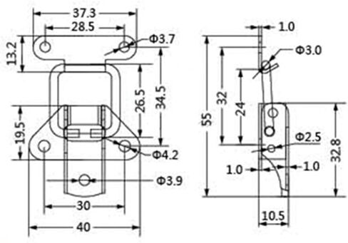 Latch Lock Universal Luggage Buckle Cabinet Furniture Lock Box Latch Stainless Steel Spring Loaded Clamp Clip Toggle Latch Catch in Saudi Arabia