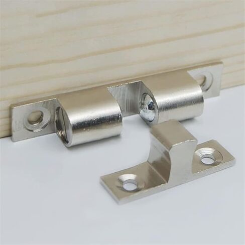 Slide Latch,Gate Bolt Lock,Bolt Sliding Door Lock, 60mm Length Pure Copper Double Spring Steel Ball Catch Latch for Cupboard Cabinet Door Adjustable Closet Tension Latch in Saudi Arabia
