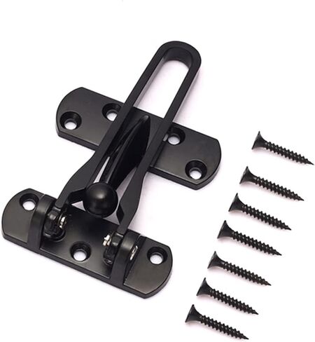 قفل سلسلة للمنزل والفندق باب قفل من سبائك الزنك حارس الأمن مشبك قفل مزلاج (فضي) in Kuwait