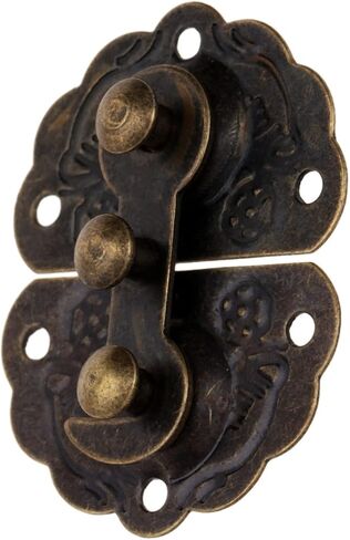 مزلاج قفل مزلاج غلق بمشبك هوك قفل مسامير خمر الزخرفية العتيقة البرونزية معدن مشبك صندوق حالة مجوهرات الأدوات الأجهزة in Kuwait