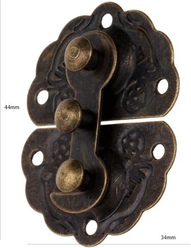 Latch Lock Latch Hasp Hook Clasp Lock Screws Vintage Decorative Antique Bronze Metal Buckle Box Case Jewelry Toolbox Hardware in Saudi Arabia