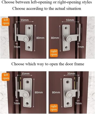 Door Lock,Gate Bolt Stainless,Slide Bolt,90 Degree Right Angle Door Lock Latch, Pocket Special Door Lock, Thickened Base, Stainless Steel Door and Window Latch Lock in Saudi Arabia
