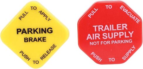 Parking and Air Brake Knobs Replacement for Truck Fit for Threaded Type Push Pull Valves YellowRed Plastic Material in Saudi Arabia