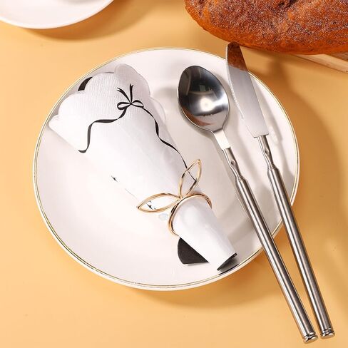 12pcs Easter Bunny Napkin Rings, Gold Rabbit Ear Easter Napkin Holder Cute Serviette Buckles Spring Dinner Table Decoration for Party Wedding Banquet Setting in Saudi Arabia