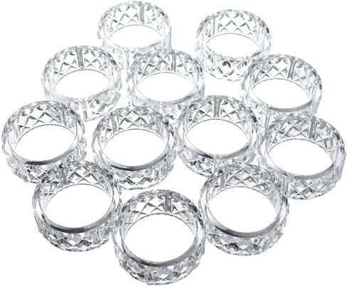 Homeford Clear Acrylic Napkin Holder Rings, 2-Inch, 12-Count in Saudi Arabia