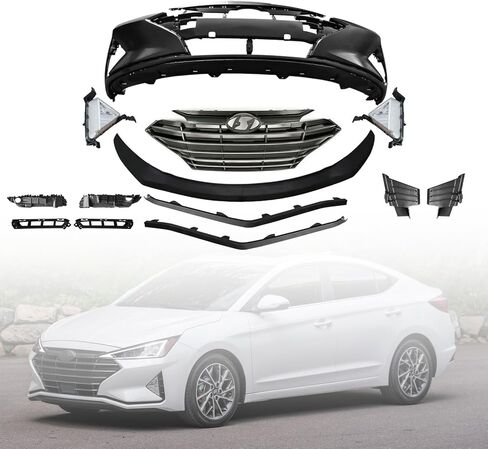 مجموعة المصد الأمامي الكاملة لـ 2021 2022 2023 Hyundai Elantra 1.4L 1.6L 2.0L، بديل لـ 86511-F3500، 86511-F2AA0، 6513-F3500 in Kuwait