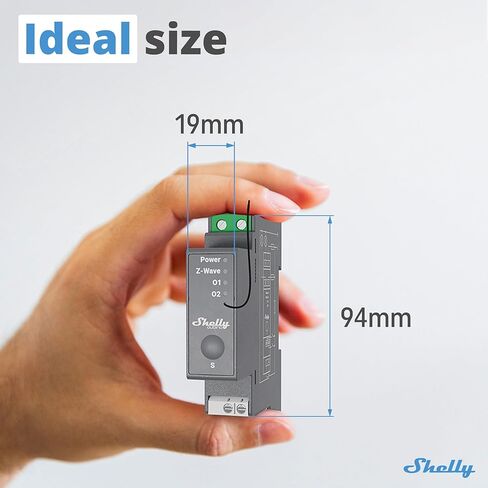 شيلي ويف برو 2 الولايات المتحدة | Z-Wave 2-Channel Smart Relay Switch مع جهات اتصال جافة| دين السكك الحديدية | أتمتة المنزل | Z-موجة مكرر | توافق عالي | سهلة التركيب | تطبيق آي أو إس أندرويد in Kuwait