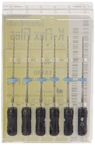 15150 Endo Hand K-Flex File, 0.02 mm Taper, 25 mm Length, Stainless Steel, 40 Tip Size, Black (Pack of 6) in Saudi Arabia