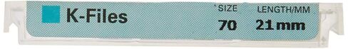 6024 Endo Hand K-File, 0.02mm Taper, 21mm Length, Stainless Steel, 70 Tip Size, Green, Pack of 6 in Saudi Arabia