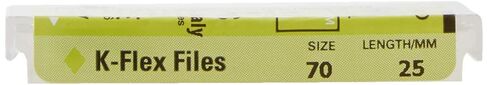 15170 Endo Hand K-Flex File, 0.02 mm Taper, 25 mm Length, Stainless Steel, #70 Tip Size, Green (Pack of 6) in Saudi Arabia