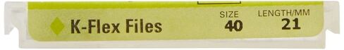 15318 Endo Hand K-Flex File, 0.02mm Taper, 21mm Length, Stainless Steel, 40 Tip Size, Black, Pack of 6 in Saudi Arabia
