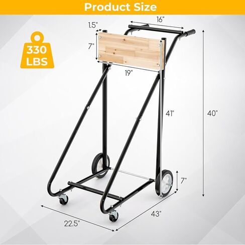 حامل محرك القارب الخارجي من ERGOMASTER، عربة حامل محرك القارب بسعة 330 رطلًا مع عجلات لإصلاح المحرك والنقل والصيانة والتخزين in Kuwait