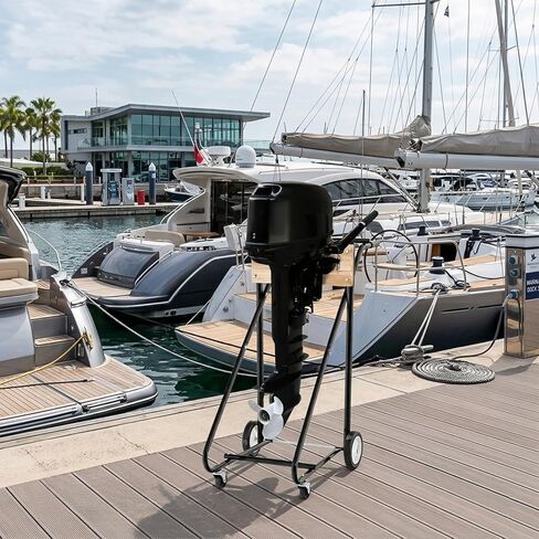 حامل محرك القارب الخارجي من ERGOMASTER، عربة حامل محرك القارب بسعة 330 رطلًا مع عجلات لإصلاح المحرك والنقل والصيانة والتخزين in Kuwait