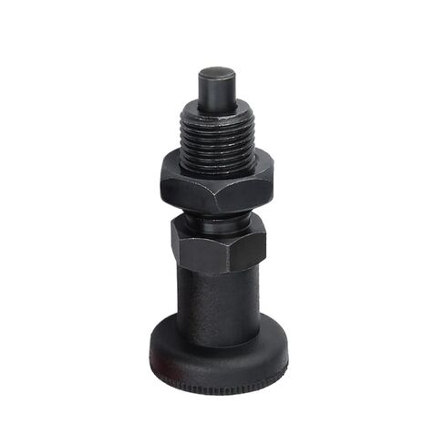 VCN220-B Red/Blue/Black Plastick Knobs Locating Plunger Pins Carbon Steel/Stainless Steel Return Type Threaded Indexing Plungers 1Pcs(VCN220-BNK-black,M12) in Saudi Arabia