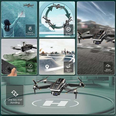 60+ Min Flight Time Super Endurance Drone with Camera for Adults 4K HD, Foldable WiFi Quadcopter Drones, 2650 FT Control Range, Brushless Motor, Auto Hover Mode, Follow Me Function (3 Batteries) for Beginners in Kuwait