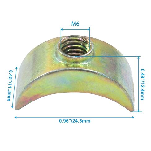 12 حزمة من صواميل نصف القمر M6، ملحقات أثاث الغسالة، فاصل موصل، أجهزة موصل ثابتة لتجميع الأثاث/عشاق DIY in Kuwait